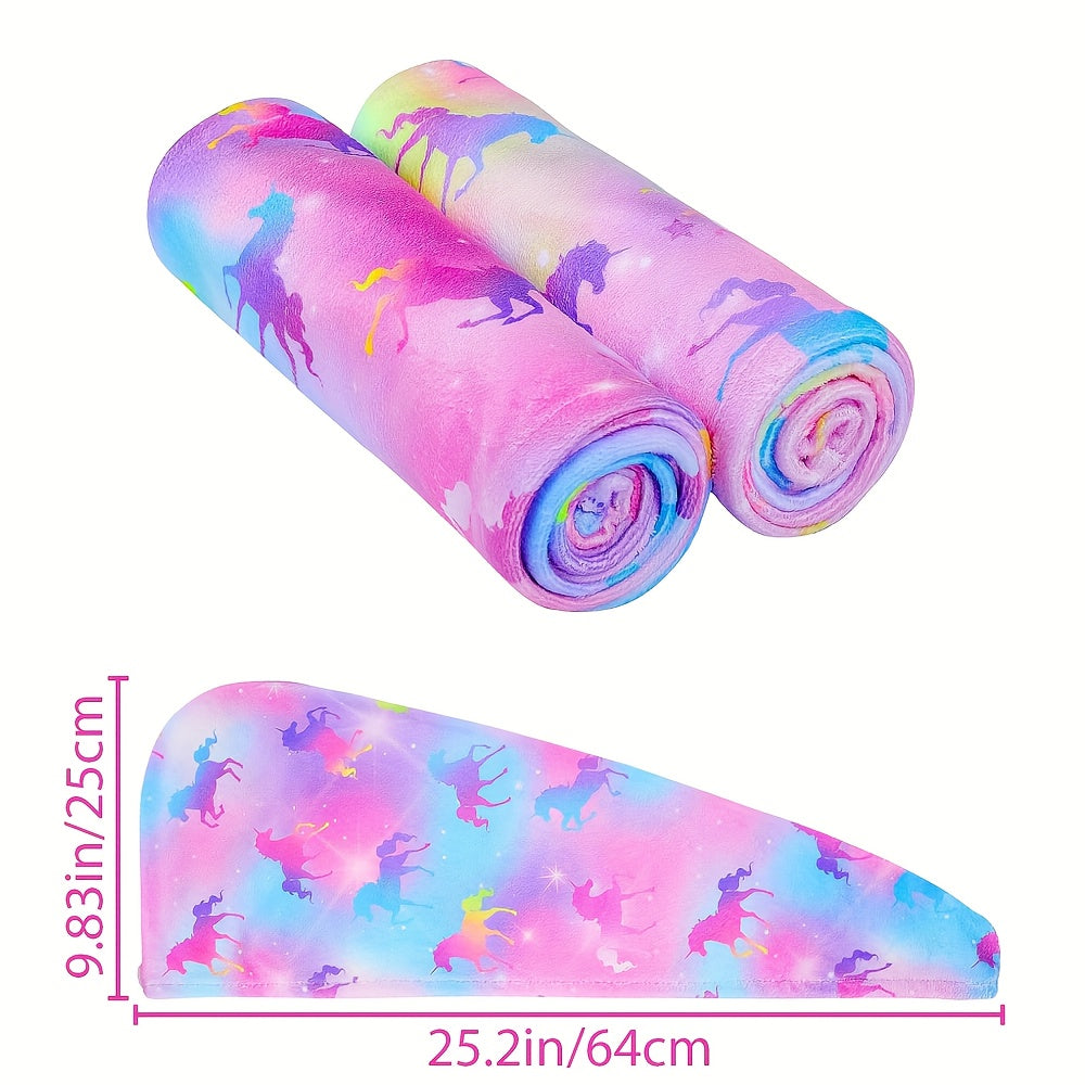 Cartoon Pattern Hair Towel Soft Drying Cap