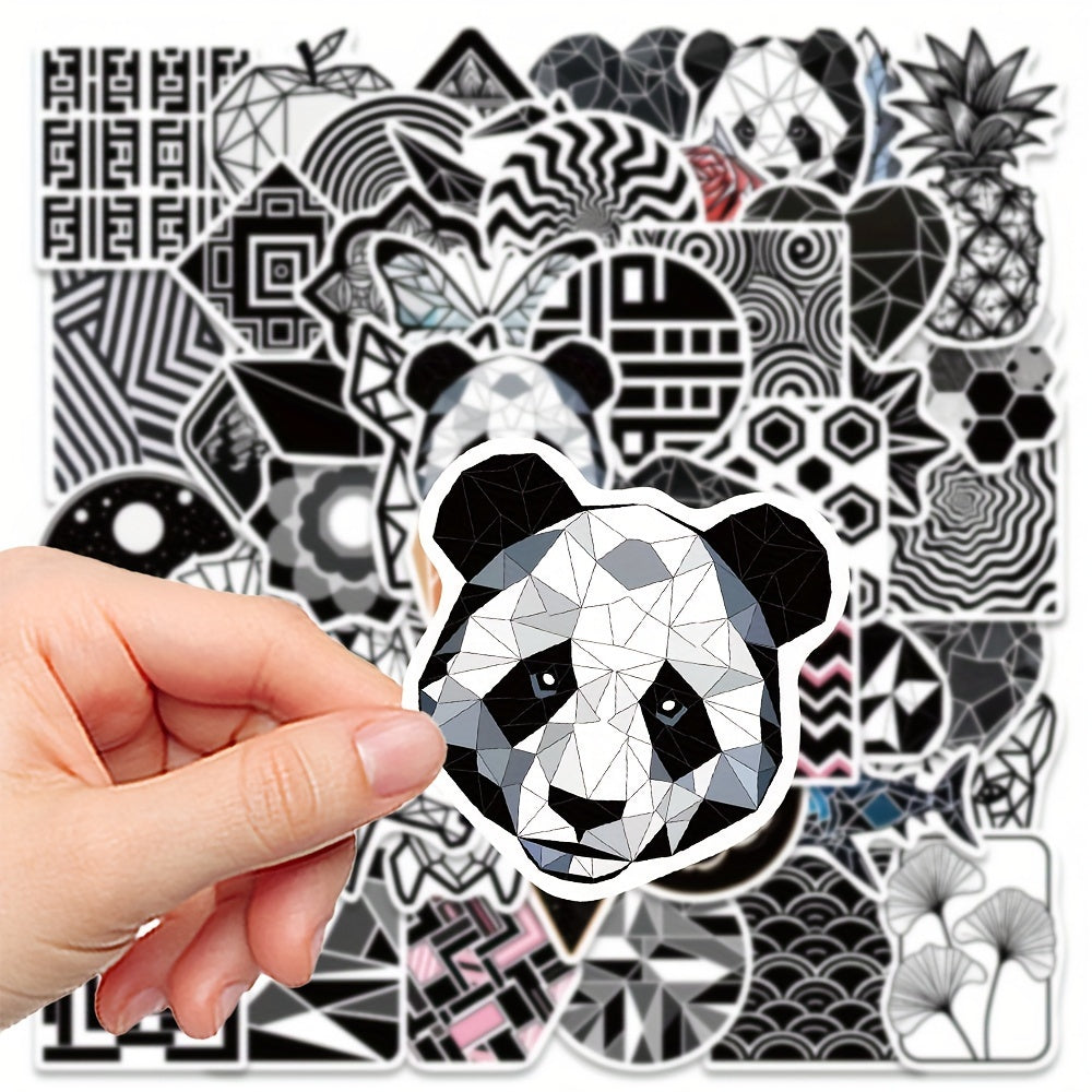 50pcs Geometric Pattern Graffiti Stickers Waterproof Pack
