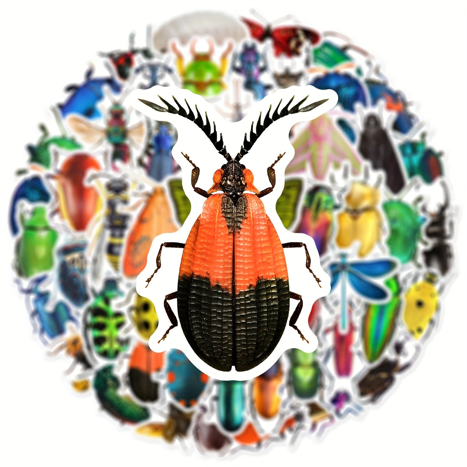 52pcs Cartoon Animals Insect Stickers for Cup Phone Case Skateboard DIY Toys