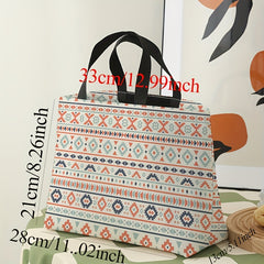Arabic Letters LOVE Printed Lunch Bag Waterproof Insulated Bag