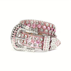 PU Leather Rhinestone Belt for Boys