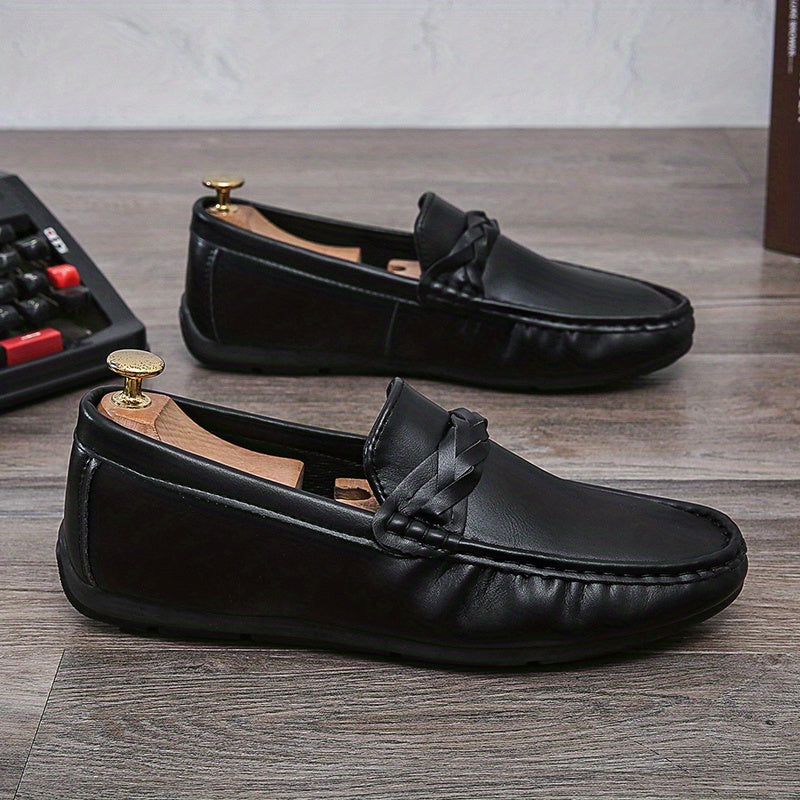 Men's Moc Toe Loafer Shoes Comfy Slip On Shoes