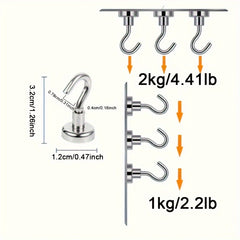 10pcs Strong Magnetic Hooks 11 34KG Heavy Duty For Hanging Grill Kitchen Fridge