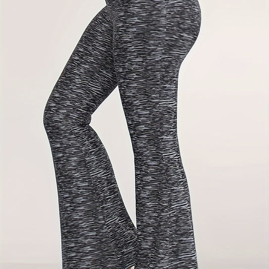 Casual Leggings Women's Plus Solid Flared Leg