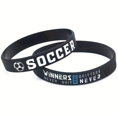 Soccer Football Believe You Can Victory Rubber Bracelet Wristband