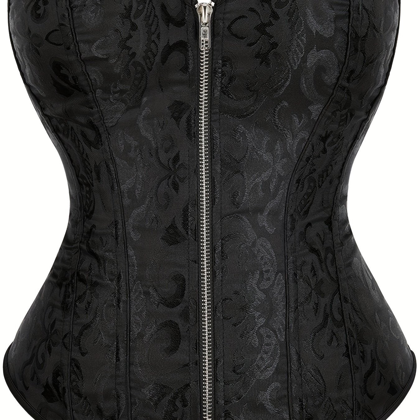 Floral Jacquard Underbust Corset Top
