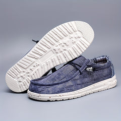 Men's Breathable Slip On Loafer Shoes Lightweight Canvas Sneakers