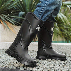 High Top Women's Rain Boots Stylish Waterproof Footwear