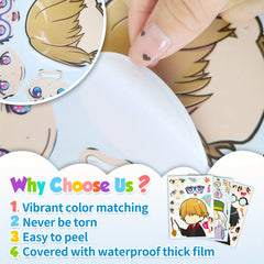 6pcs Make A Face DIY Puzzle Stickers Graffiti Puzzle Cartoon Stickers