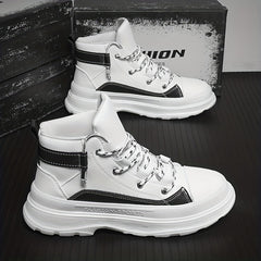Men's Platform Lace up Boots for Casual Walking