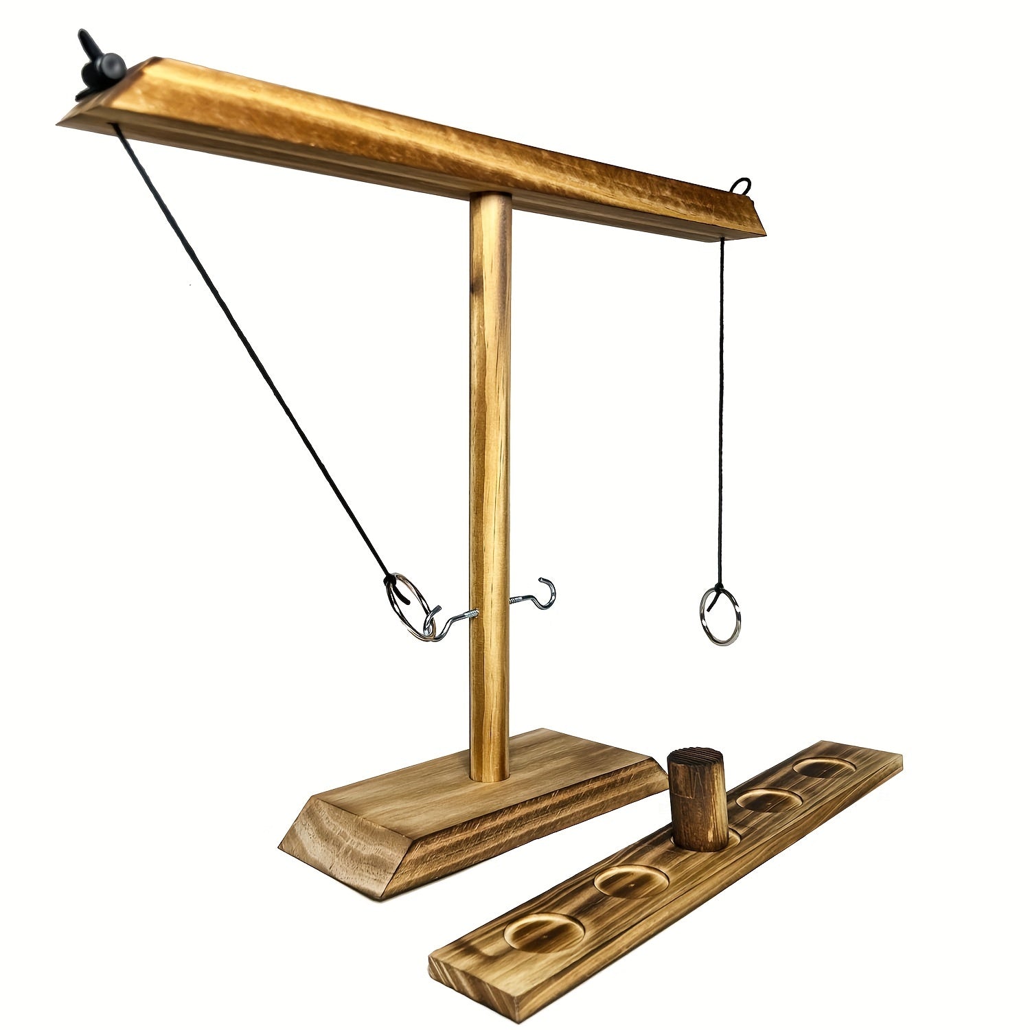 Hook And Ring Game - Wooden Ring Toss Set For Bars & Home Parties