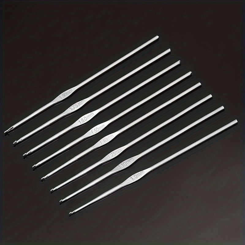 8pcs Thin Head Crochet Single Head Sweater Needle Hook S