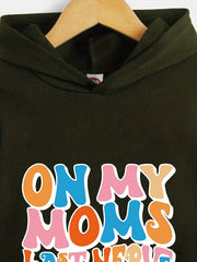 Boys Casual Hooded Sweatshirt Spring Fall Letter Print Pullover Long Sleeve