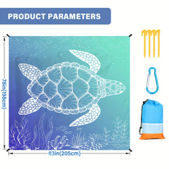 Waterproof Sandproof Beach Blanket Lightweight Mat Outdoor Travel Camping Pi