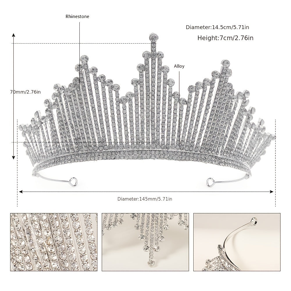 Rhinestone Crown Hairband Headband Party Decorations Tiara Wedding Birthday