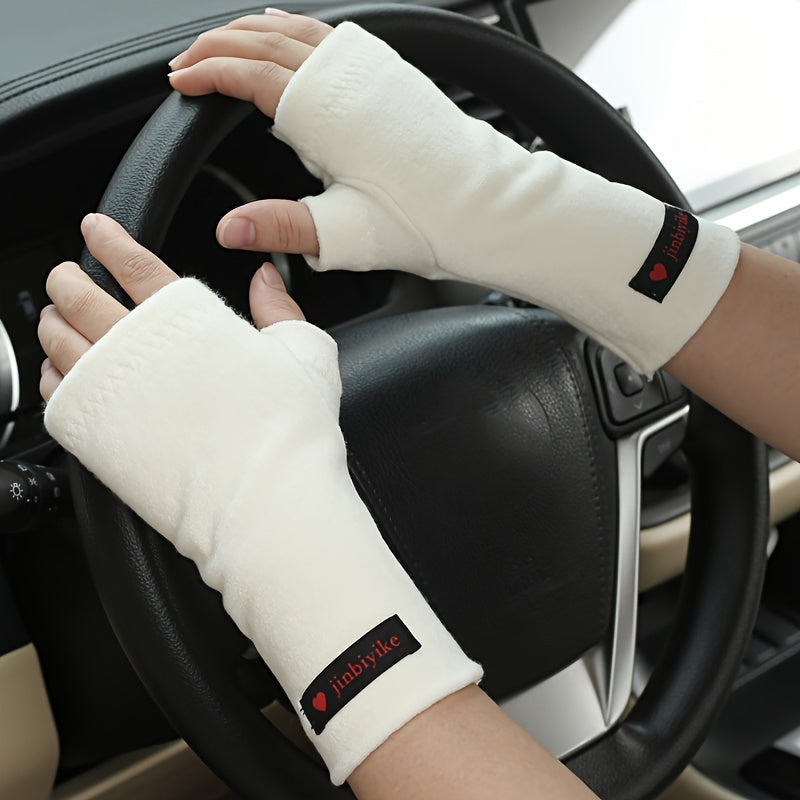 Warm Fingerless Gloves Men Women Outdoor Sports Coldproof Arm Warmers