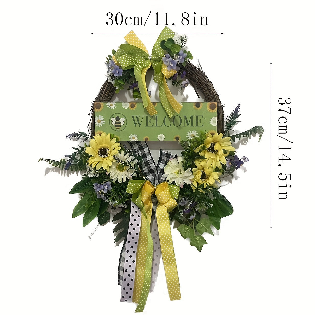 Spring Wooden Garland Decoration for Front Door - Holiday Party Supplies