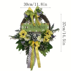 Spring Wooden Garland Decoration for Front Door - Holiday Party Supplies