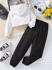 Kids Sports Style Hoodie & Retro Cargo Pants Set