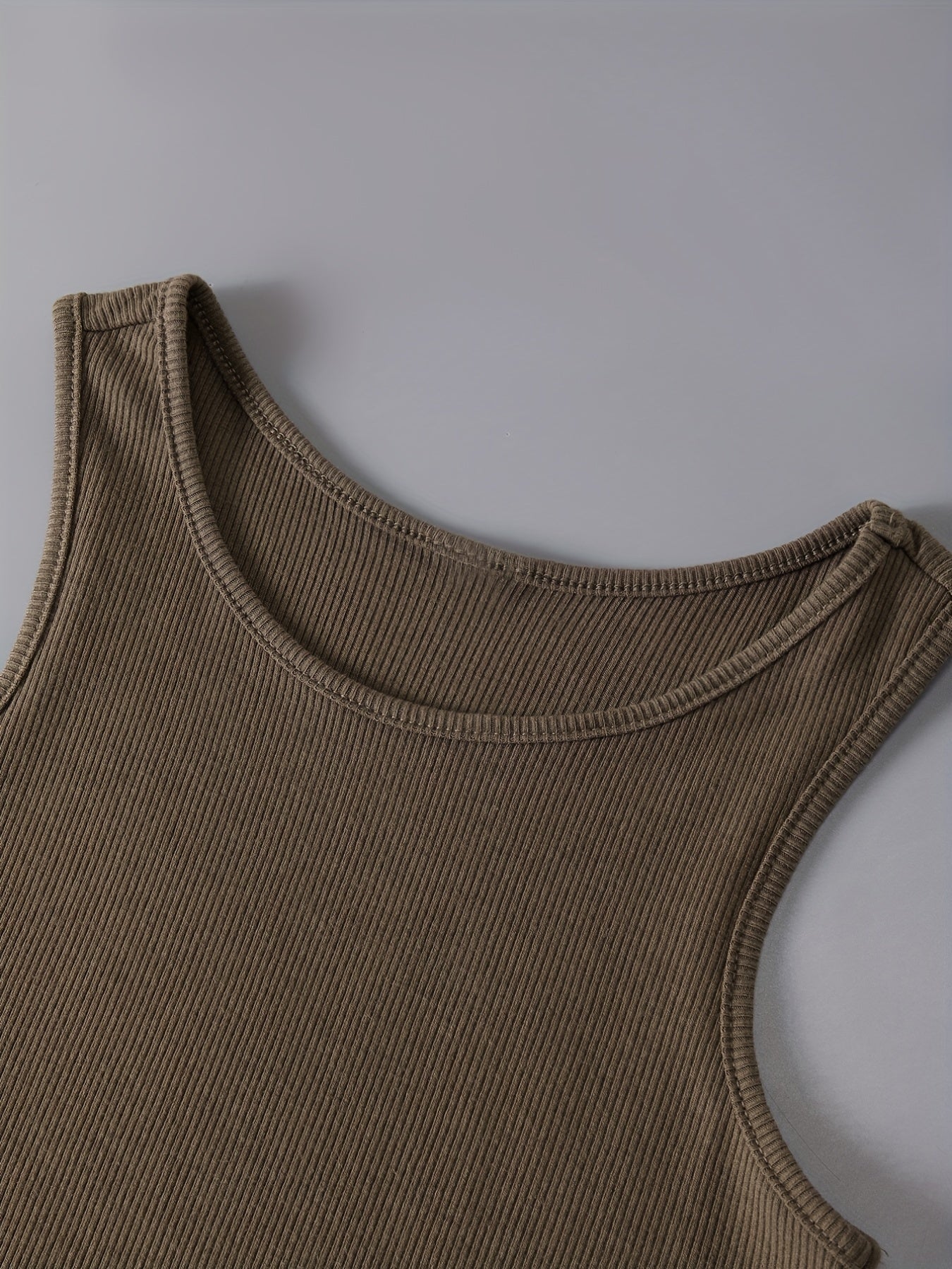 Love Print Crop Tank Top Crew Neck Sleeveless Casual Top