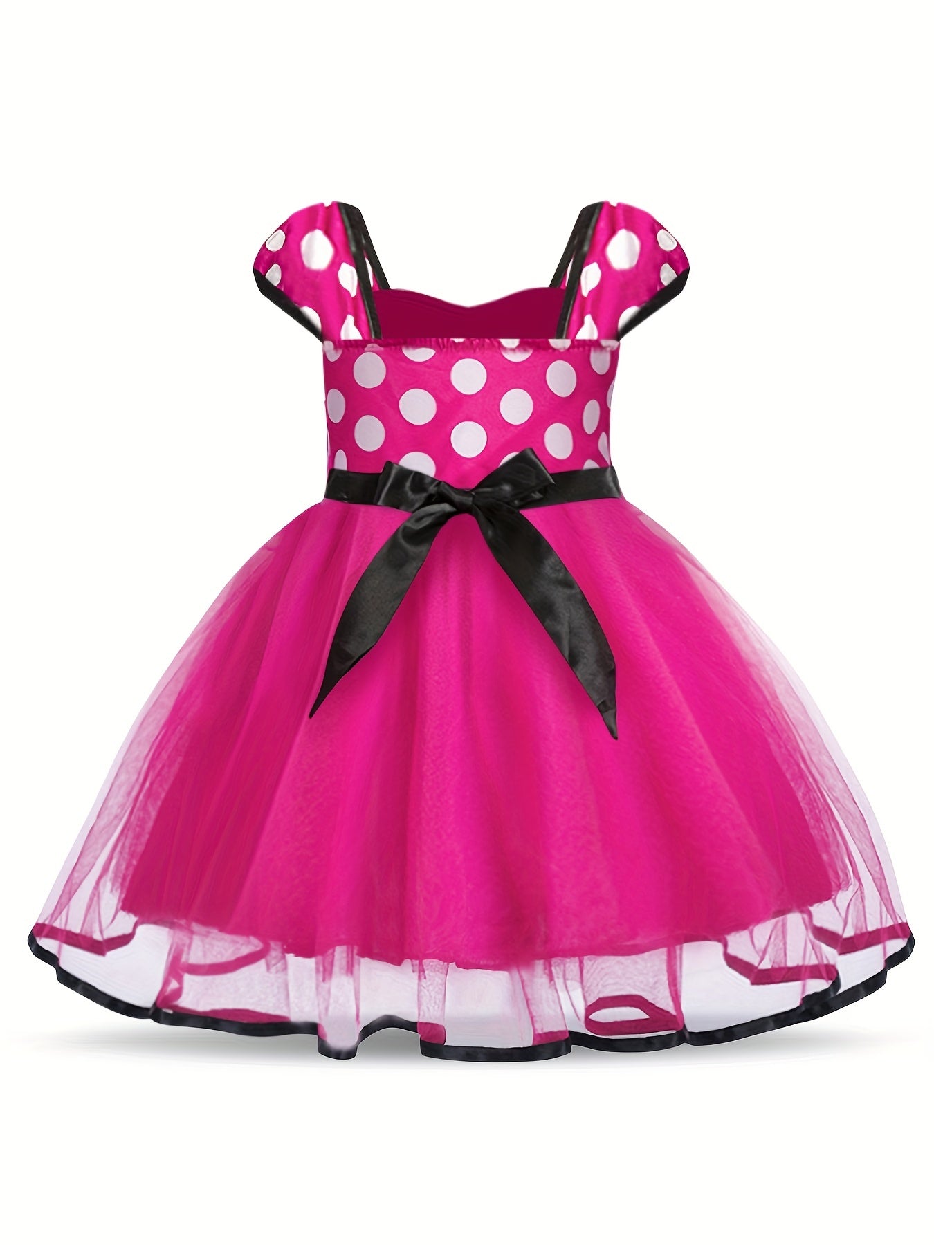 Baby Girl's Polka Dot Mesh Puffy Princess Dress