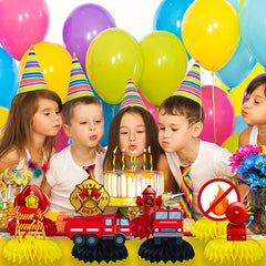 Fire Truck Birthday Party Tabletop Decor