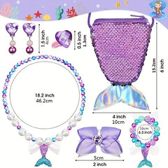 6pcs Mermaid Faux Pearl Jewelry Set for Girls