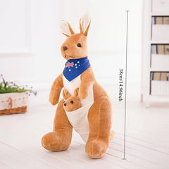 Mother and Child Kangaroo Plush Toy Doll Zoo Simulation Scenic Area Gift