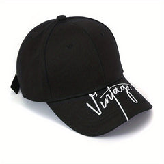 Embroidered Retro Letter Peaked Cap Sunscreen Baseball Cap