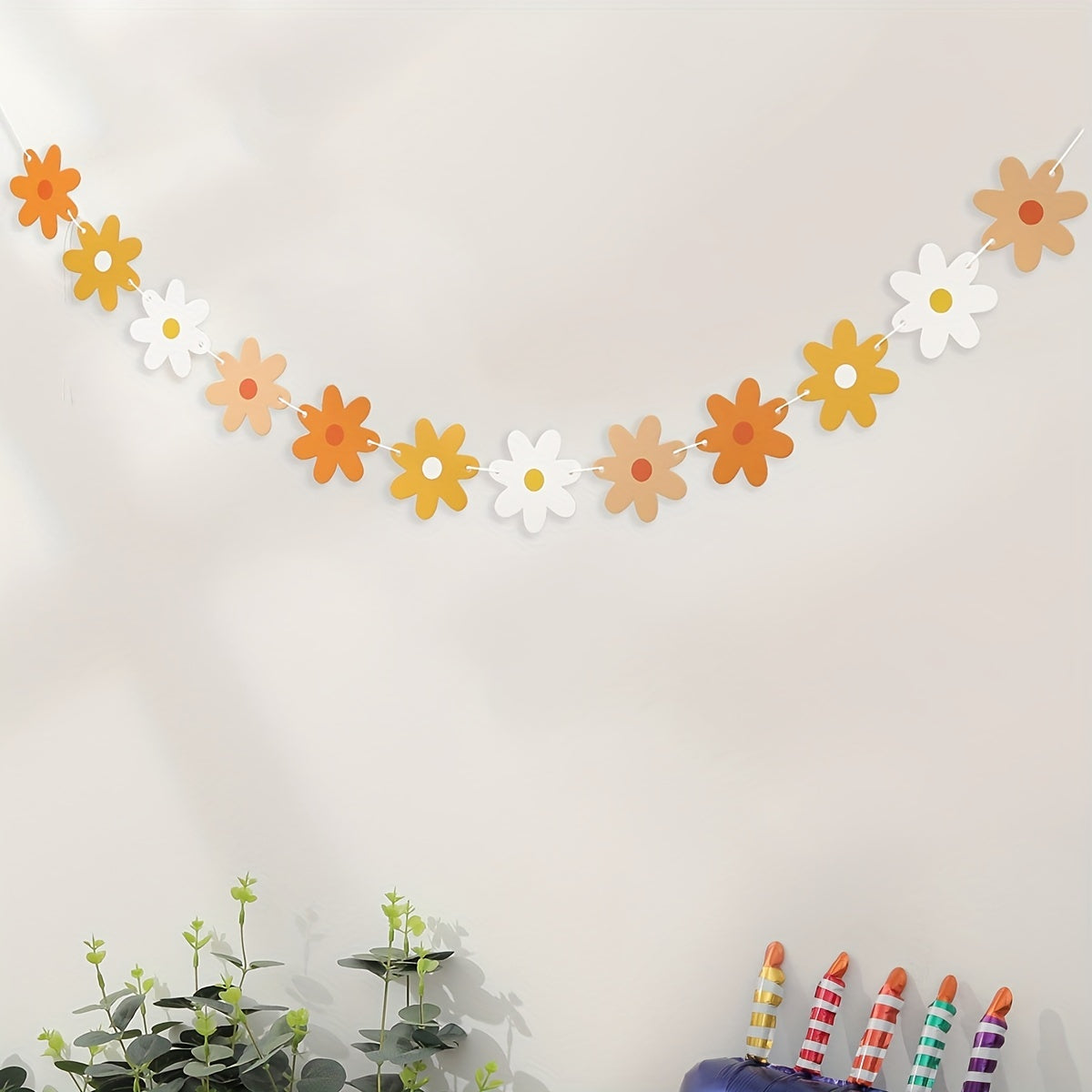 Daisy Bohemian Banner Party Decoration