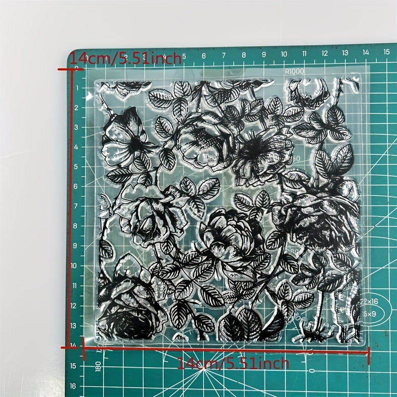 Flower Background Plate Stamps Stencils DIY Scrapbook Decorative Craft Embossing