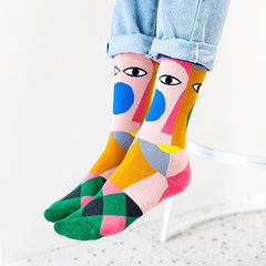Women's Casual Socks Funny Pattern Crew Socks