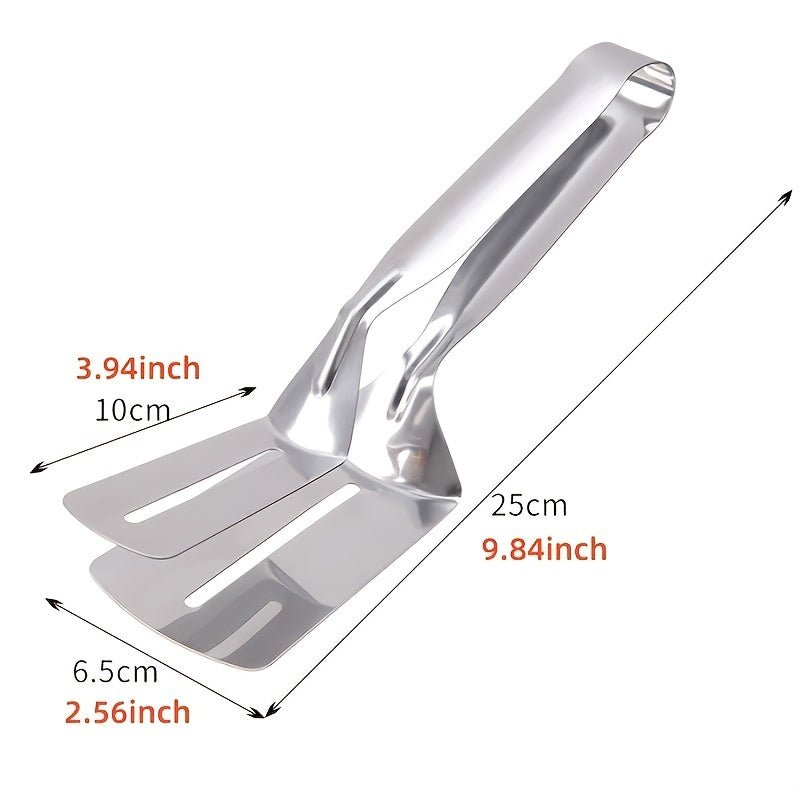 Stainless Steel Steak Clip Frying Shovel Pizza Barbecue Grilling Tong