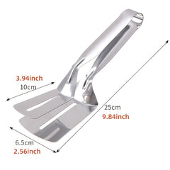 Stainless Steel Steak Clip Frying Shovel Pizza Barbecue Grilling Tong