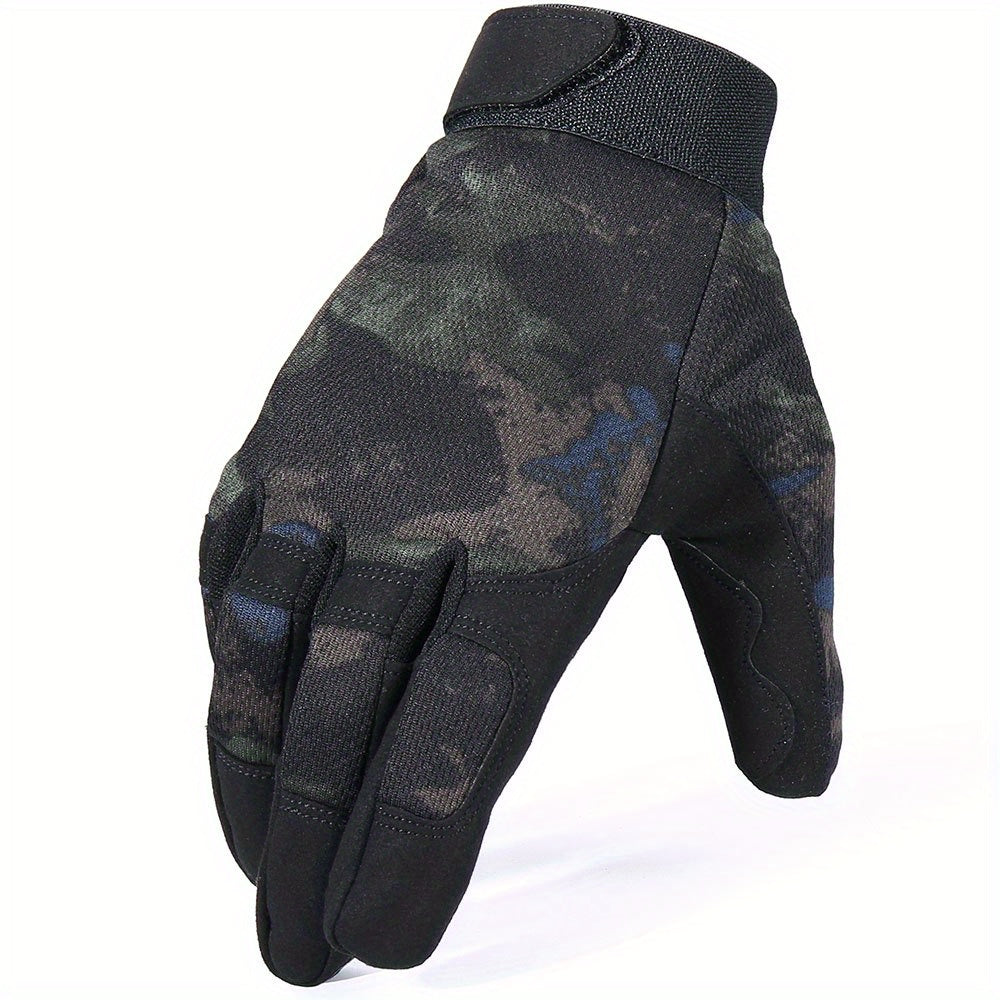 Men's Camo Touch Screen Motorcycle Gloves Flexible Breathable