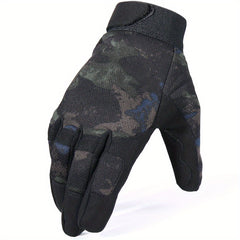 Men's Camo Touch Screen Motorcycle Gloves Flexible Breathable