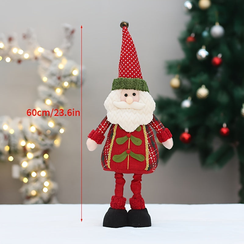 1pc Retractable Snowman Elk Doll Christmas Ornament