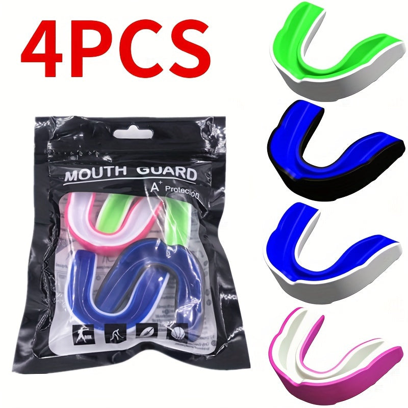 4pcs Sports Mouth Guard Anti Grinding Teeth Cover