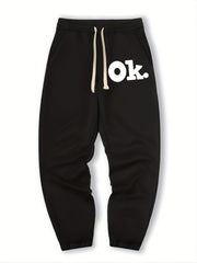 Men's Ok Graphic Print Sweatpant Casual Loose Jogger Pants