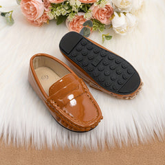 Boys Slip On Loafer Shoes Lightweight Comfortable Non Slip Flat Shoes