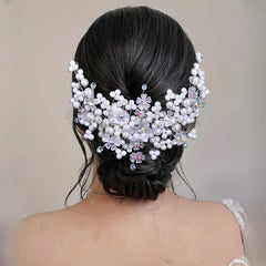Vintage Beaded Bridal Headband Crystal & Gemstone for Weddings Prom