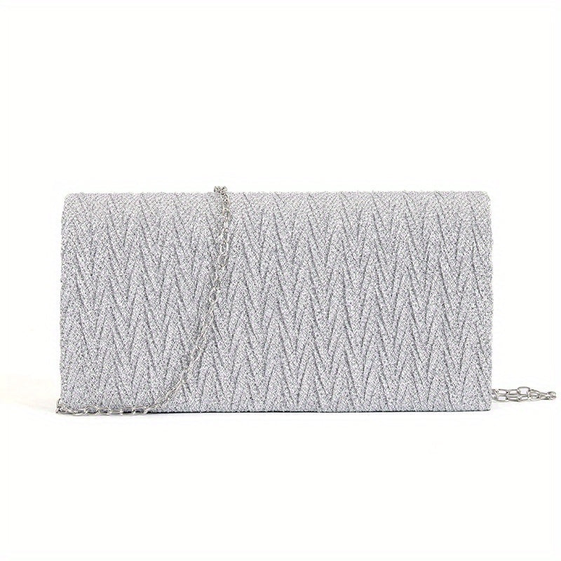 Elegant Chain Bag for Evening Party with Button Flap