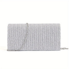 Elegant Chain Bag for Evening Party with Button Flap