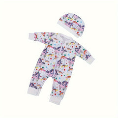 18" Onesie Hat Doll Clothes for 43Cm Dolls