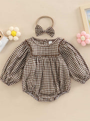 Toddler Girls Onesie with Bowknot Headband