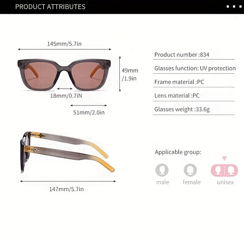 Star Pattern Cat's Eye Sunglasses UV400 Protection Glasses