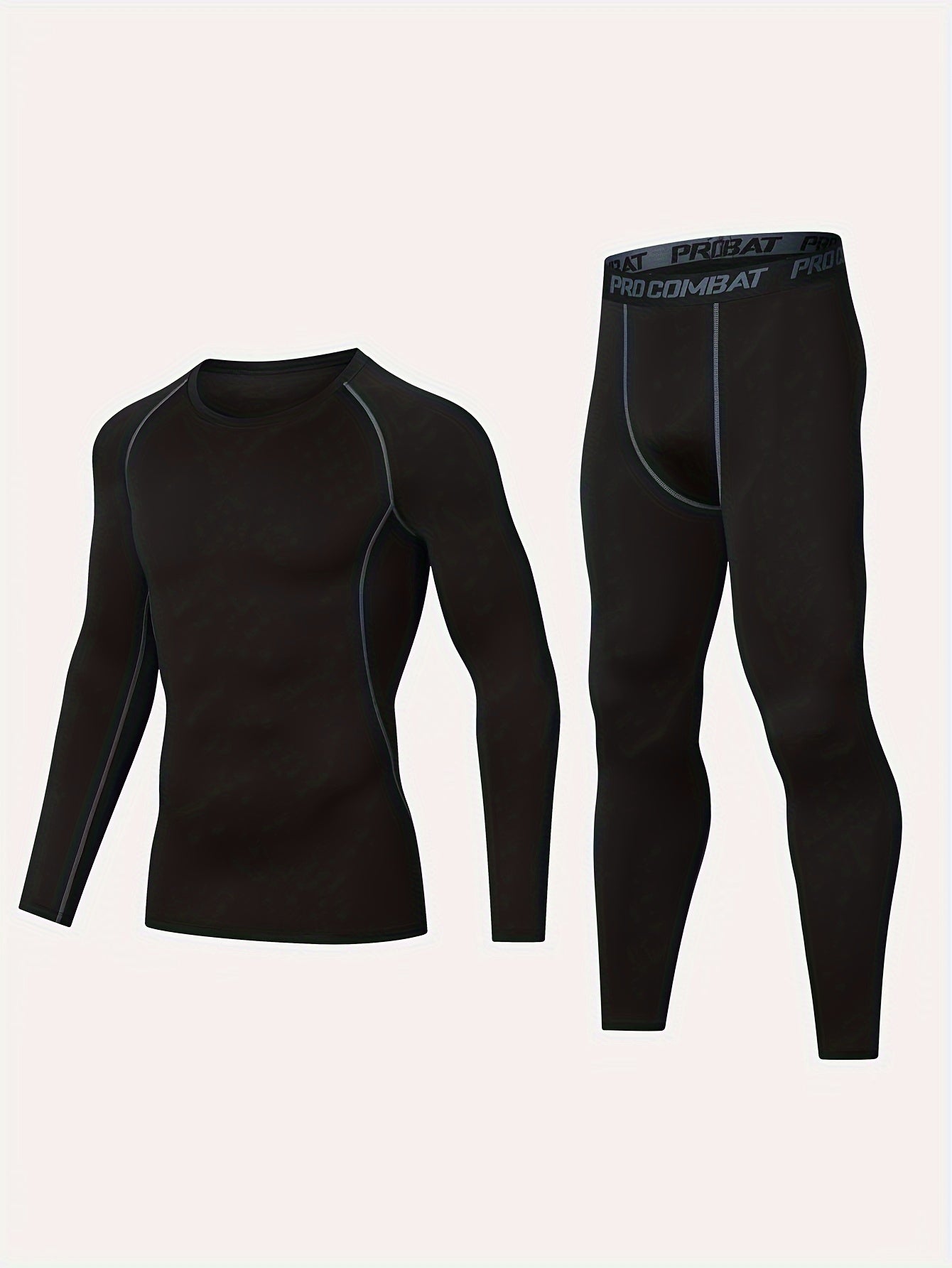 Men's Long Sleeve Compression Shirt & Legging for Fitness