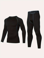 Men's Long Sleeve Compression Shirt & Legging for Fitness