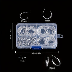 36 Pairs C-shaped Stud Earrings Set for Daily Wear