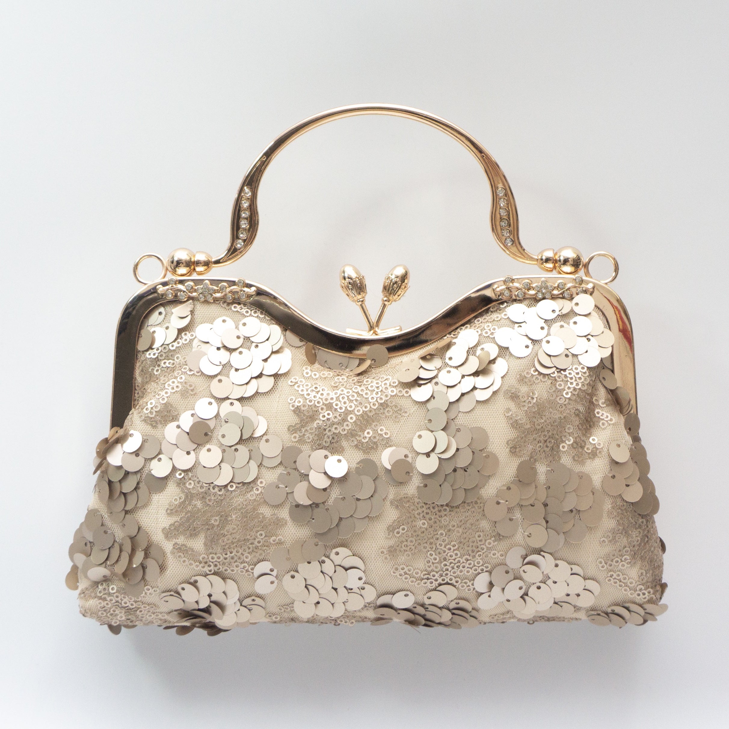 Sequins Evening Bag Kiss Lock Clutch Purse Wedding Handbags